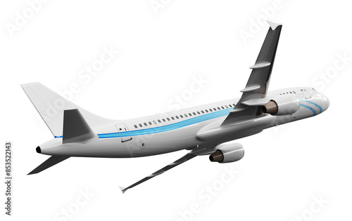 Obraz na płótnie typical airplane isolated on transparent background w salonie