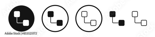 Diagram nested flat liner icon set. photo