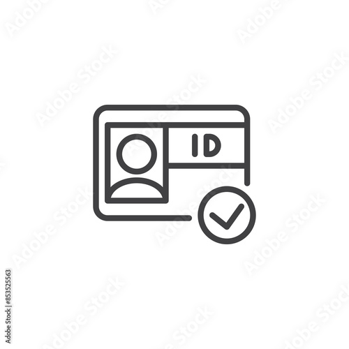 Security Badge line icon
