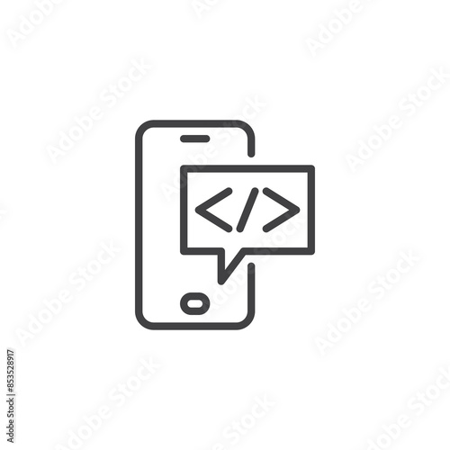 Free Download Authenticator App line icon - GFXLoad