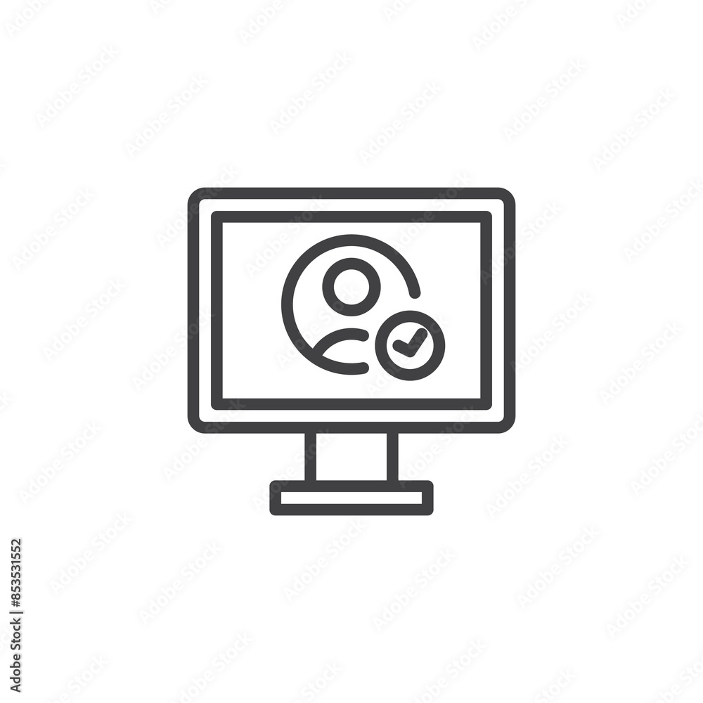 Authenticated Session line icon Authenticated Session line icon