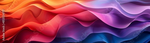 Vibrant Gradient Abstract: Mesmerizing Composition of Organic Shapes and Flowing Colors