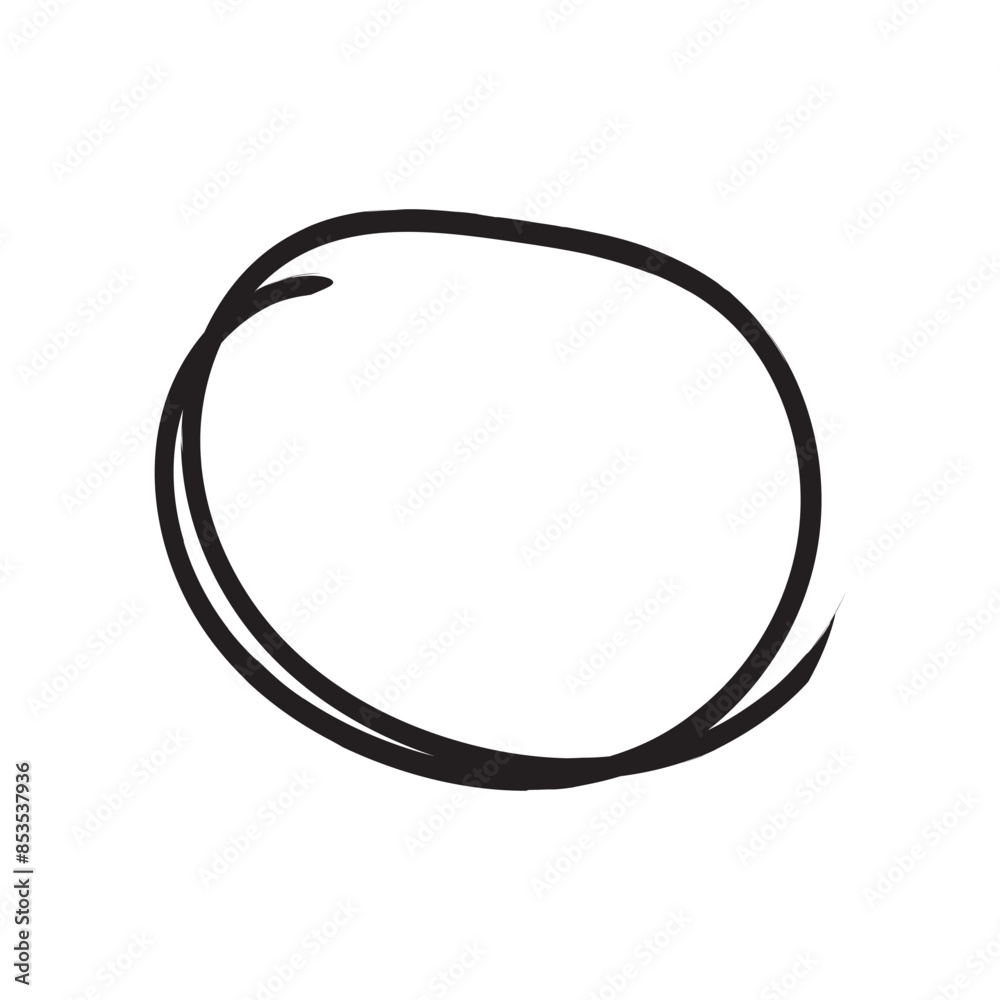 Handdrawn circle vector set on transparent background. Handdrawn circle vector set on transparent background.