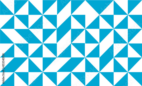 abstract triangle and parallelogram geometric green blue and white background patch work seamless repeat style, replete image design for fabric printing