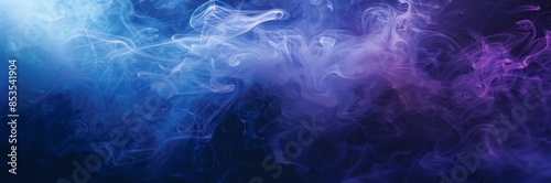 Dark blue background with purple and white smoke, spotlight on center of screen