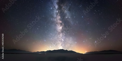 Captivating image of the Milky Way and Earth's zodiacal light over the desert. Concept Landscapes, Astronomy, Night Photography, Desert Scenery, Astrophotography