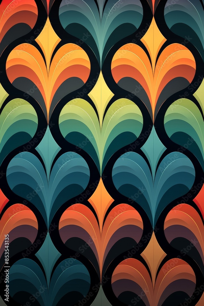 Fototapeta premium Retro Aesthetics Crafting Vintage Pattern Backgrounds