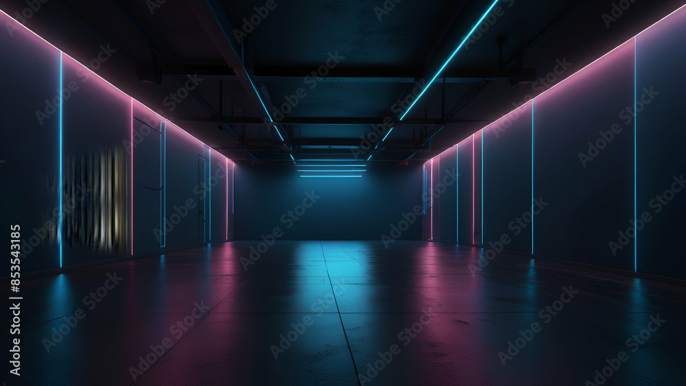 3D render of a hall bathed in light, highlighting modern design and creating a spacious ambiance. 3D render of a hall bathed in light, highlighting modern design and creating a spacious ambiance.