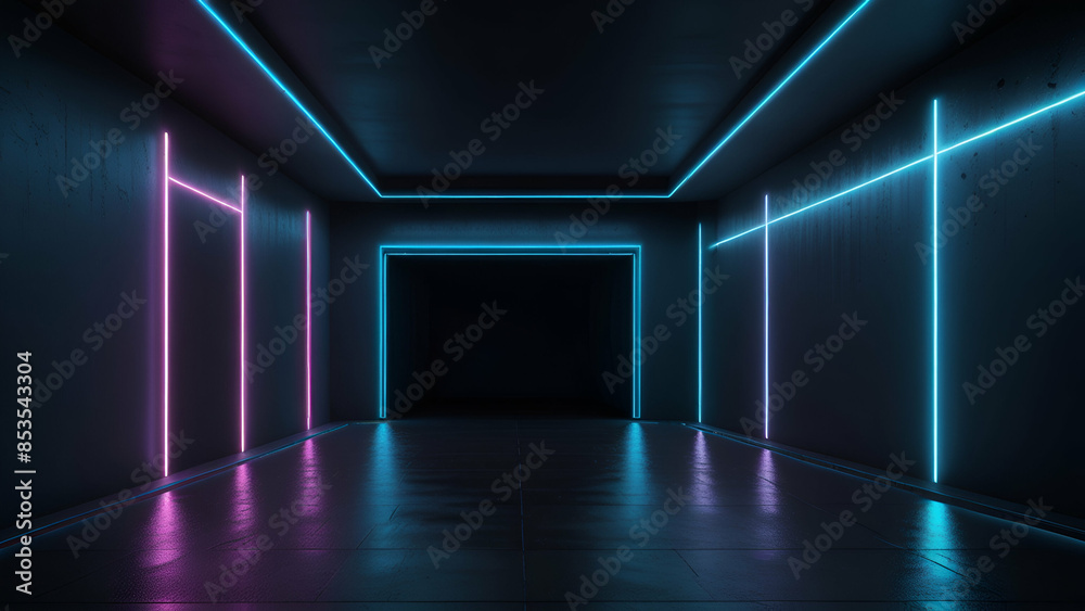 3D render of a hall bathed in light, highlighting modern design and creating a spacious ambiance. 3D render of a hall bathed in light, highlighting modern design and creating a spacious ambiance.