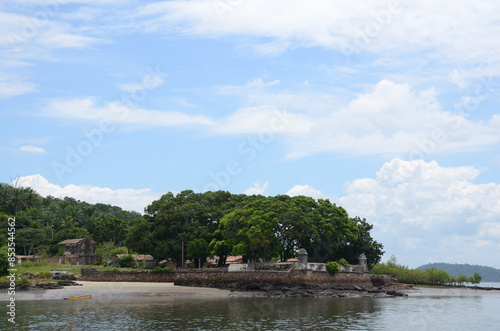 Fort of Santa Cruz do Paraguaçu is located on the right bank of the mouth of the Paraguaçu river, Maragojipe - Bahia - Brazil photo