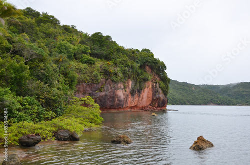 Landscape of the Paraguaçu River in the region between the municipalities of Maragogipe and Saubara. Region at the mouth of the Paraguaçu River, which flows into the Baía de Todos os Santos - Bahia  photo