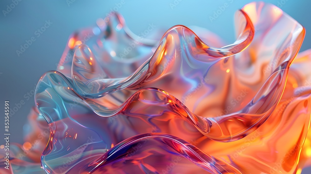 Obraz premium Dynamic fluid art featuring swirling abstract colors in vibrant hues of red, blue, and orange, creating a captivating visual effect.