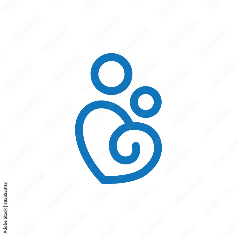 Family love care logo with white background design Family love care logo with white background design