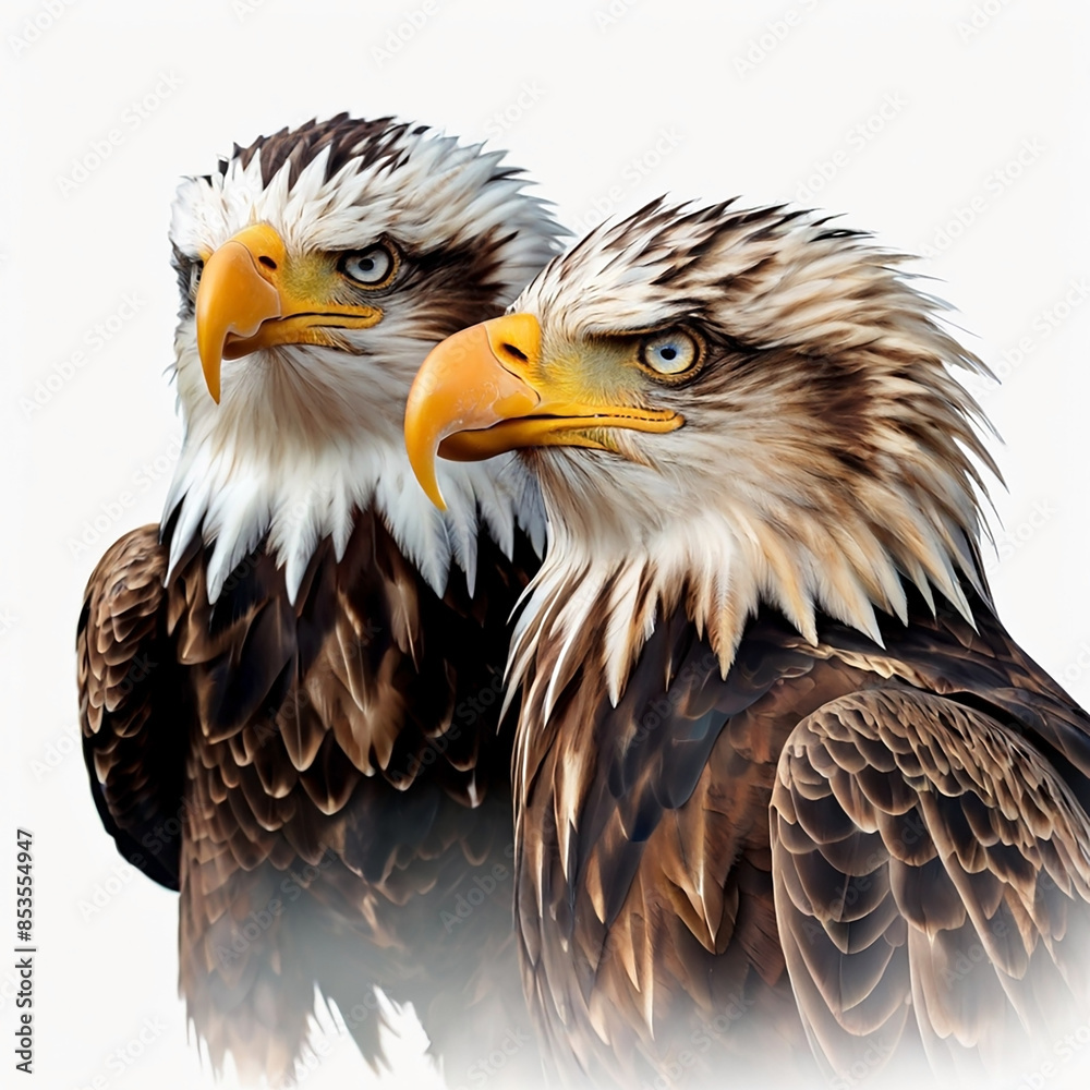 Obraz premium bald eagle and flag
