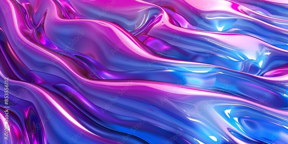 Shiny Purple and Blue Plastic Waves Background Shiny Purple and Blue Plastic Waves Background