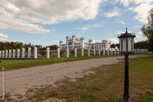 The fairytale Puslovsky Palace in Kossovo, Belarus photo