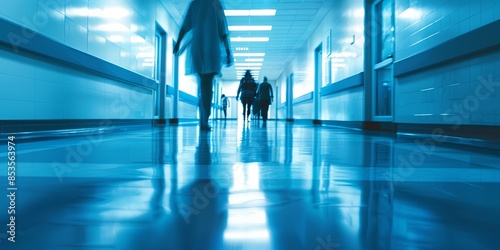 Ethereal Hospital Corridor in Motion © BG_Illustrations