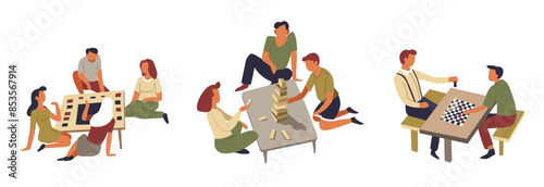 Board Games with Friends vector