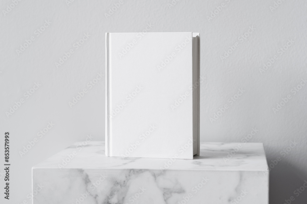 © kite_rin - Blank white book mockup on gray background, blank empty book mock-up template © kite_rin - Blank white book mockup on gray background, blank empty book mock-up template