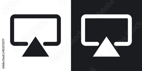 Airplay thin icon collection. photo