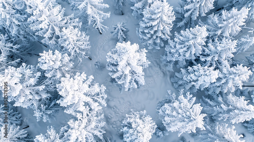 Snow-covered pine forest. Snow-covered pine forest.