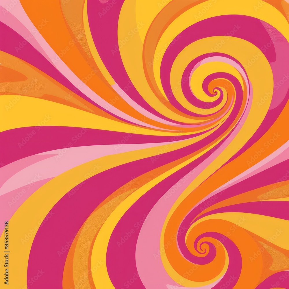 Pink and orange swirly pattern, retro groovy background illustration presentation design Pink and orange swirly pattern, retro groovy background illustration presentation design