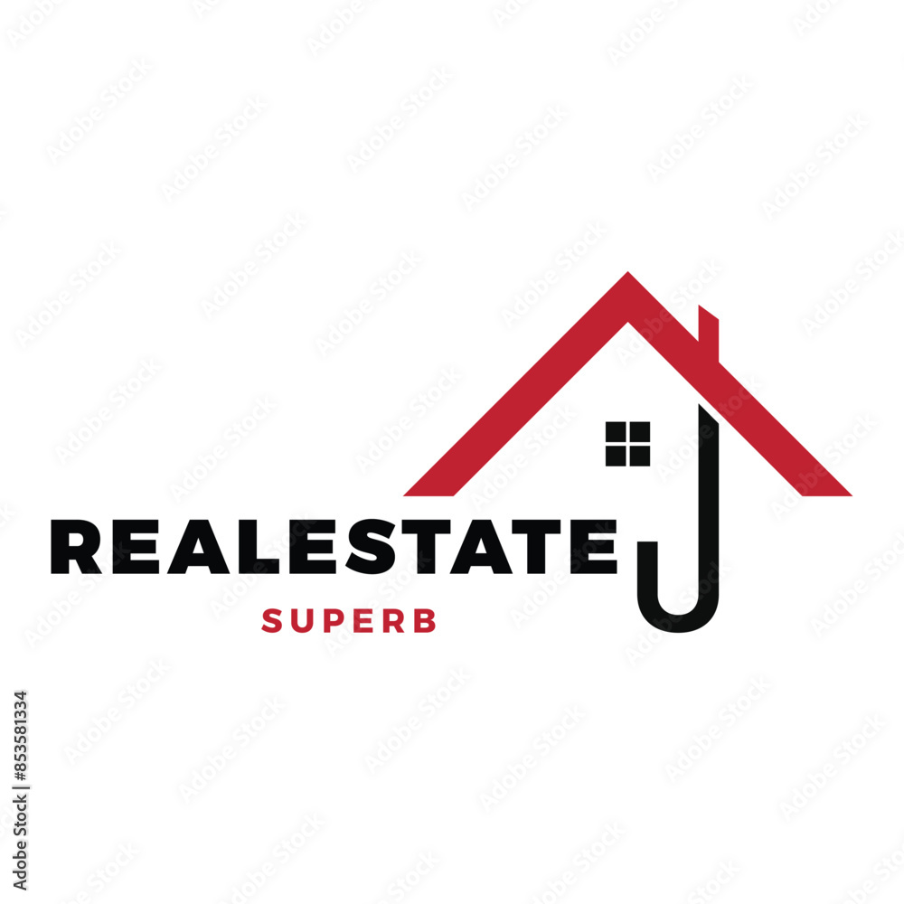 Initial Letter U Real Estate, House or Home Icon Logo Design Template