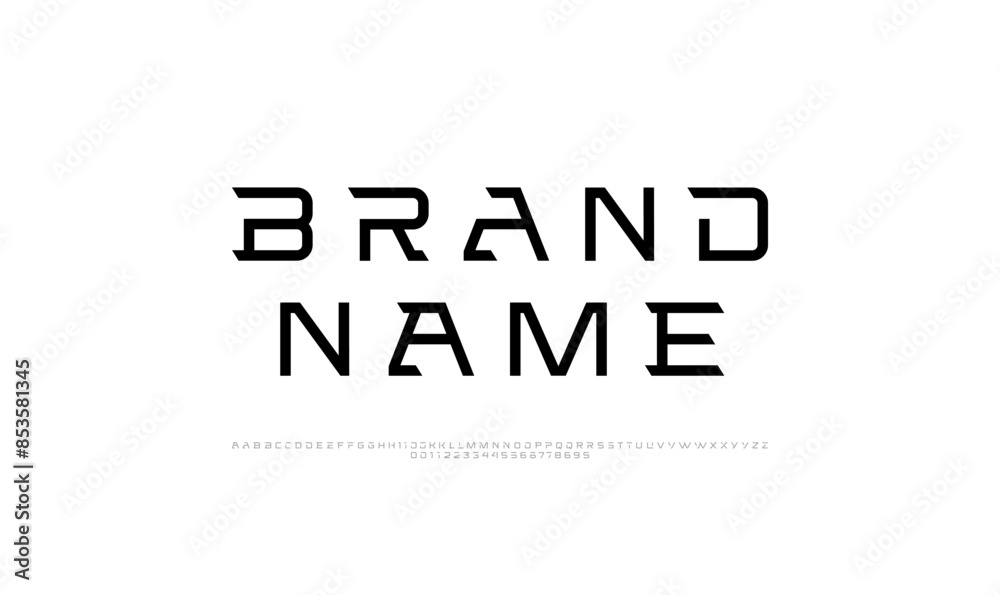 Digital alphabet techno thin font Digital alphabet techno thin font