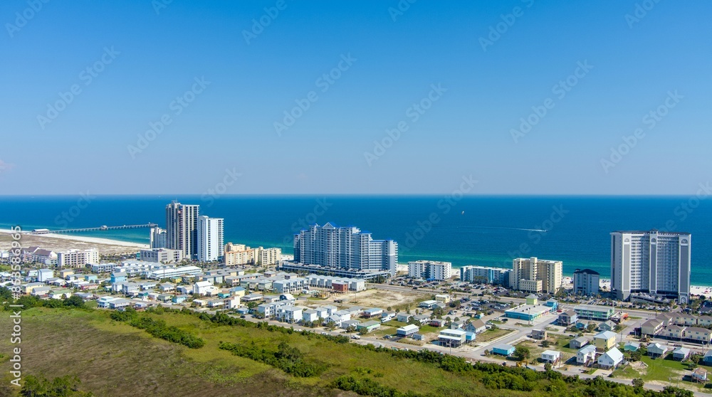 Obraz premium Aerial view of Gulf Shores, Alabama