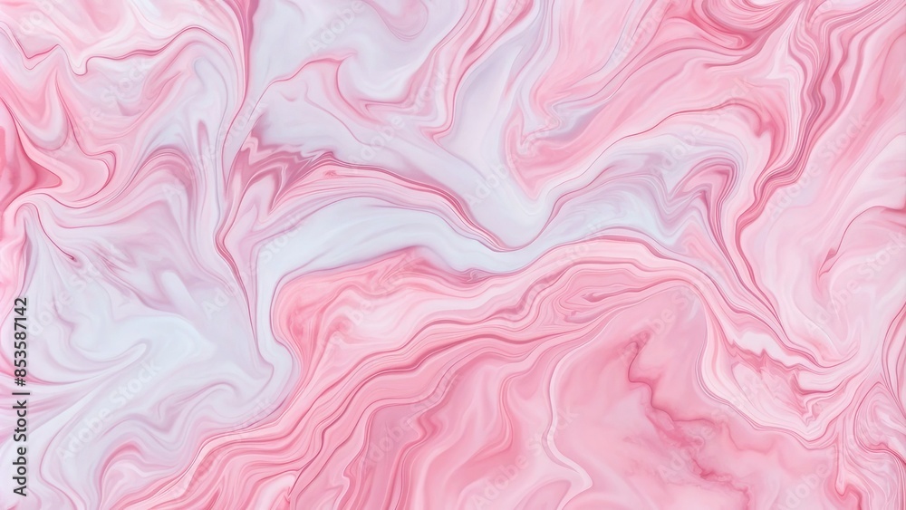 Fototapeta premium Abstract Fluid Art, Pink and White Pastel Colors, Soft and Elegant Background