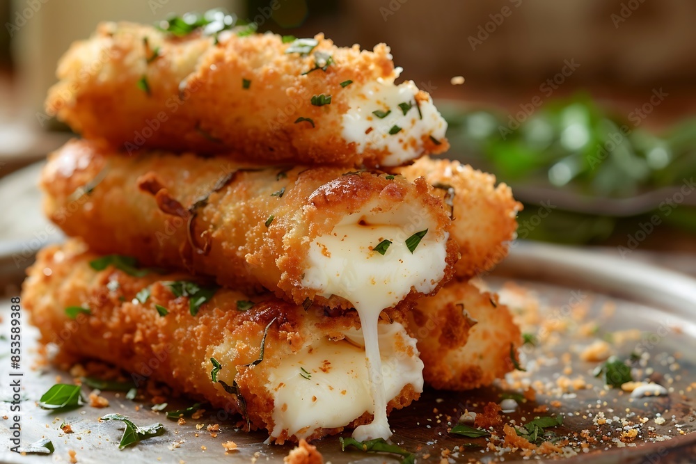 A pile of cheese sticks A pile of cheese sticks