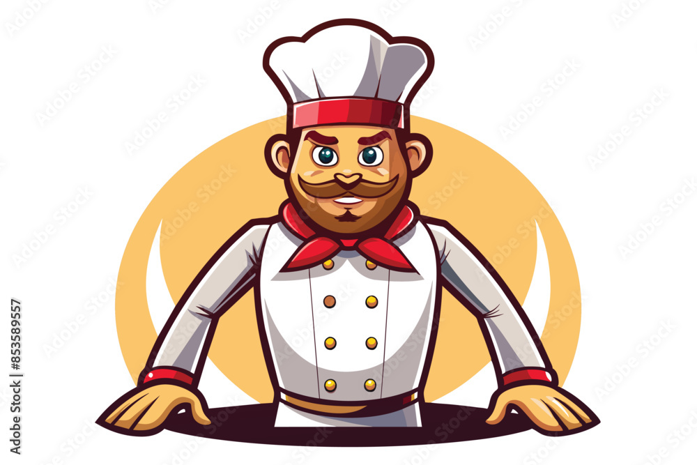 Isolated chef mascot Character Vector Illustration Isolated chef mascot Character Vector Illustration