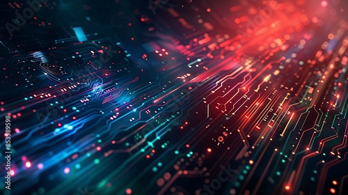 Wallpaper Mural Electronic circuit graphic for tech background Torontodigital.ca