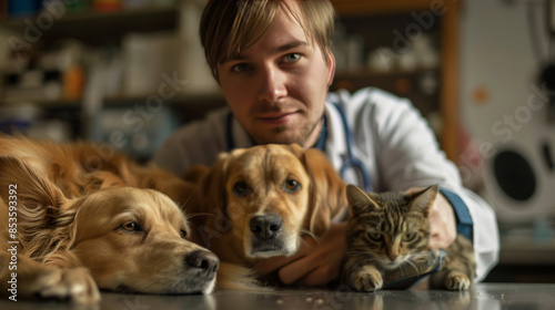 Wallpaper Mural Veterinary Professional with Pets Torontodigital.ca