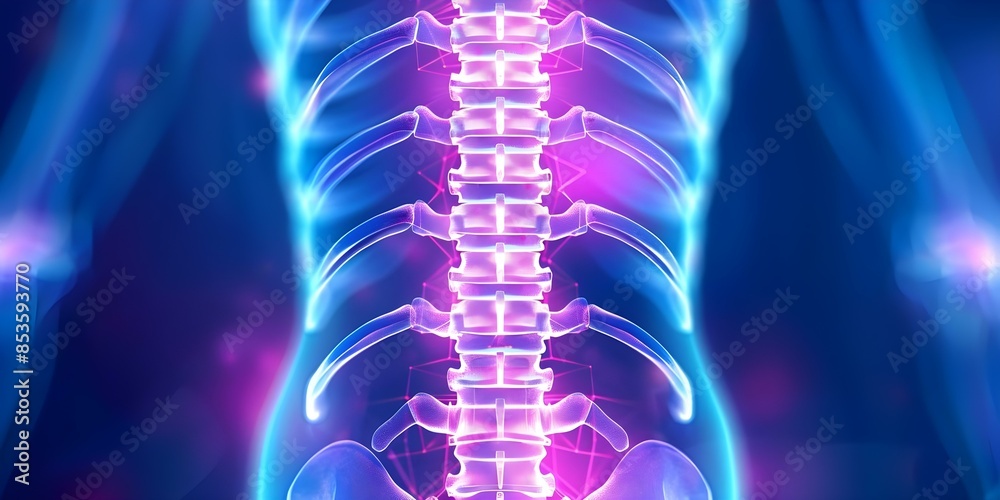 Identifying Back Pain Locations in the Lumbar Spine Close-Up Medical ...