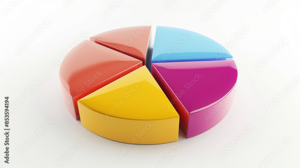 A computer-generated image of a three-dimensional pie chart on a white background. The pie chart is divided into different colored sections, each representing a percentage of the whole. A computer-generated image of a three-dimensional pie chart on a white background. The pie chart is divided into different colored sections, each representing a percentage of the whole.