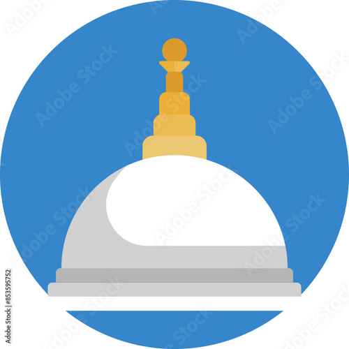 This icon represents a mosque, symbolizing a place of worship for Muslims. It typically features a dome and minarets, reflecting Islamic architectural elements.