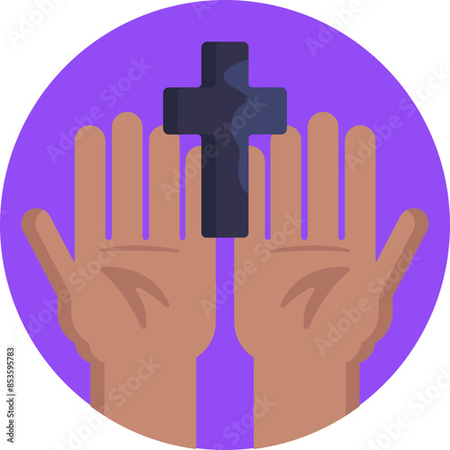 Two hands clasped together in a gesture of reverence and supplication, symbolizing the act of prayer and spiritual connection.