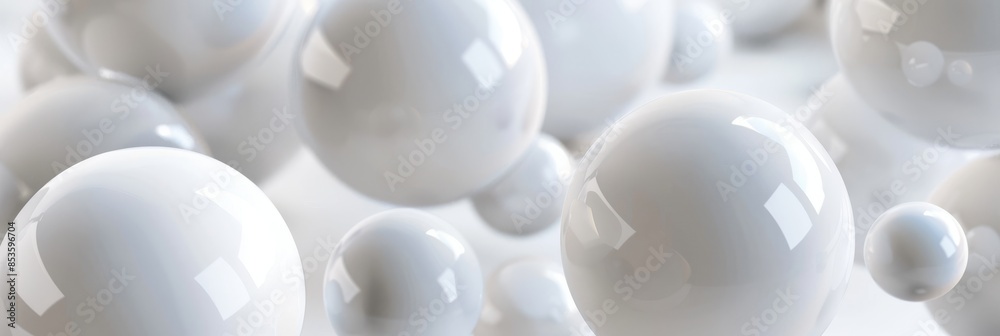 The image features white bubbles drifting in a serene, abstract gray space, creating a surreal scene The image features white bubbles drifting in a serene, abstract gray space, creating a surreal scene