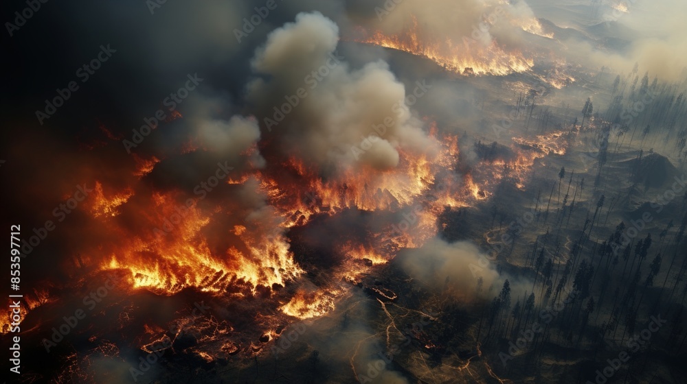 Fototapeta premium fire in the forest