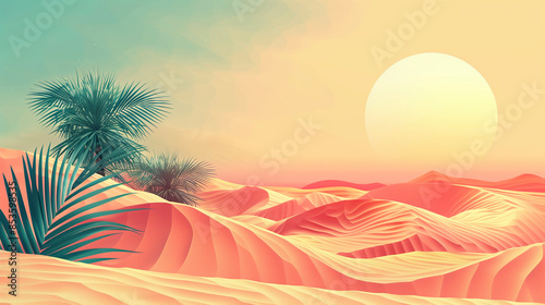 Minimal abstract design of summer.