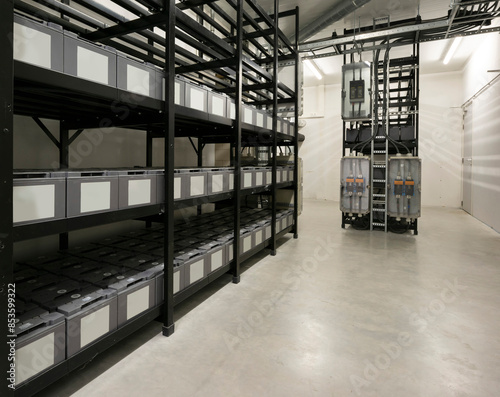 Power inverter batteries for emergency backup at data center