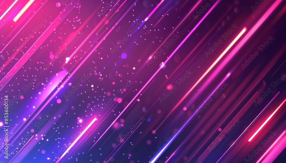 Obraz premium A purple background with pink and blue lines by AI generated image