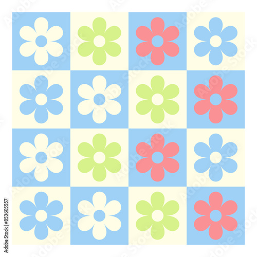 geometric flower plant. abstract illustration . vector design Bauhaus