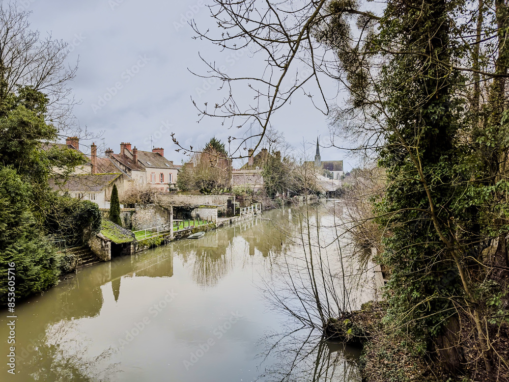Street view of Souppes-sur-Loing in France Street view of Souppes-sur-Loing in France