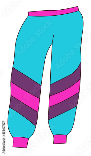 Sports pants, 90s retro element