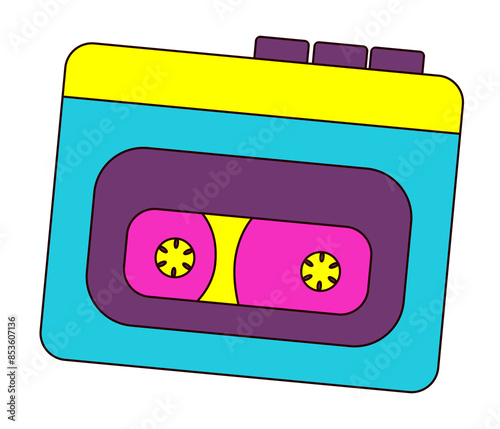Cassette player, 90s retro element