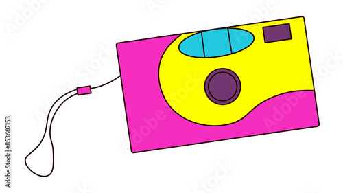 Photo camera, 90s retro element