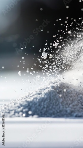 Wallpaper Mural Black and white photo of a snow avalanche in motion. Torontodigital.ca