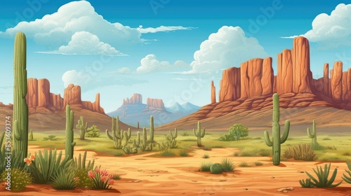 Arizona desert landscape background